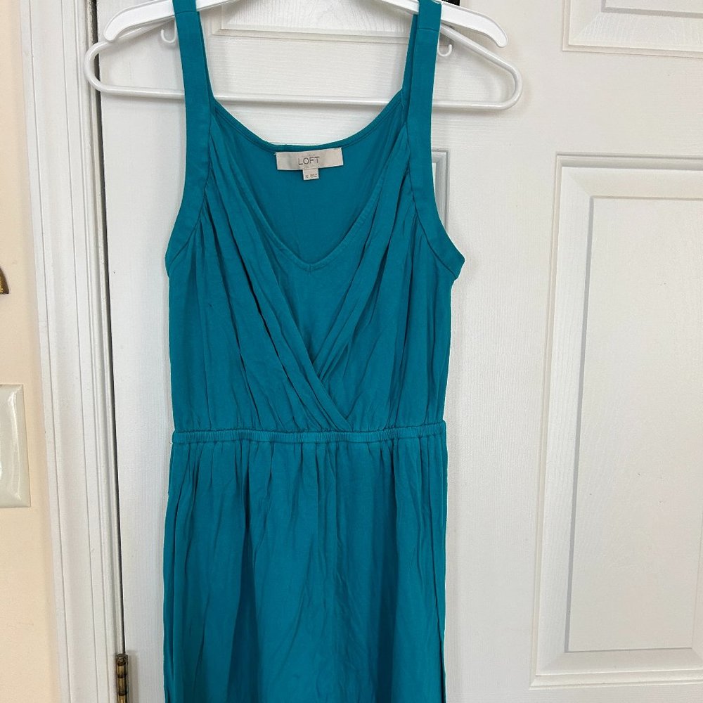 Ann Taylor Loft Sleeveless Teal Dress - Size XS